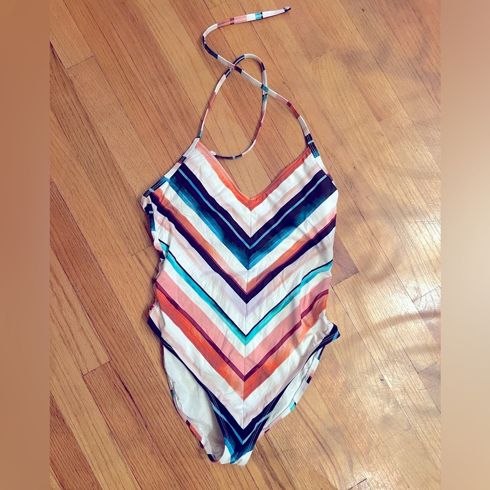 La Blanca Meridian Stripe One-Piece Swimsuit